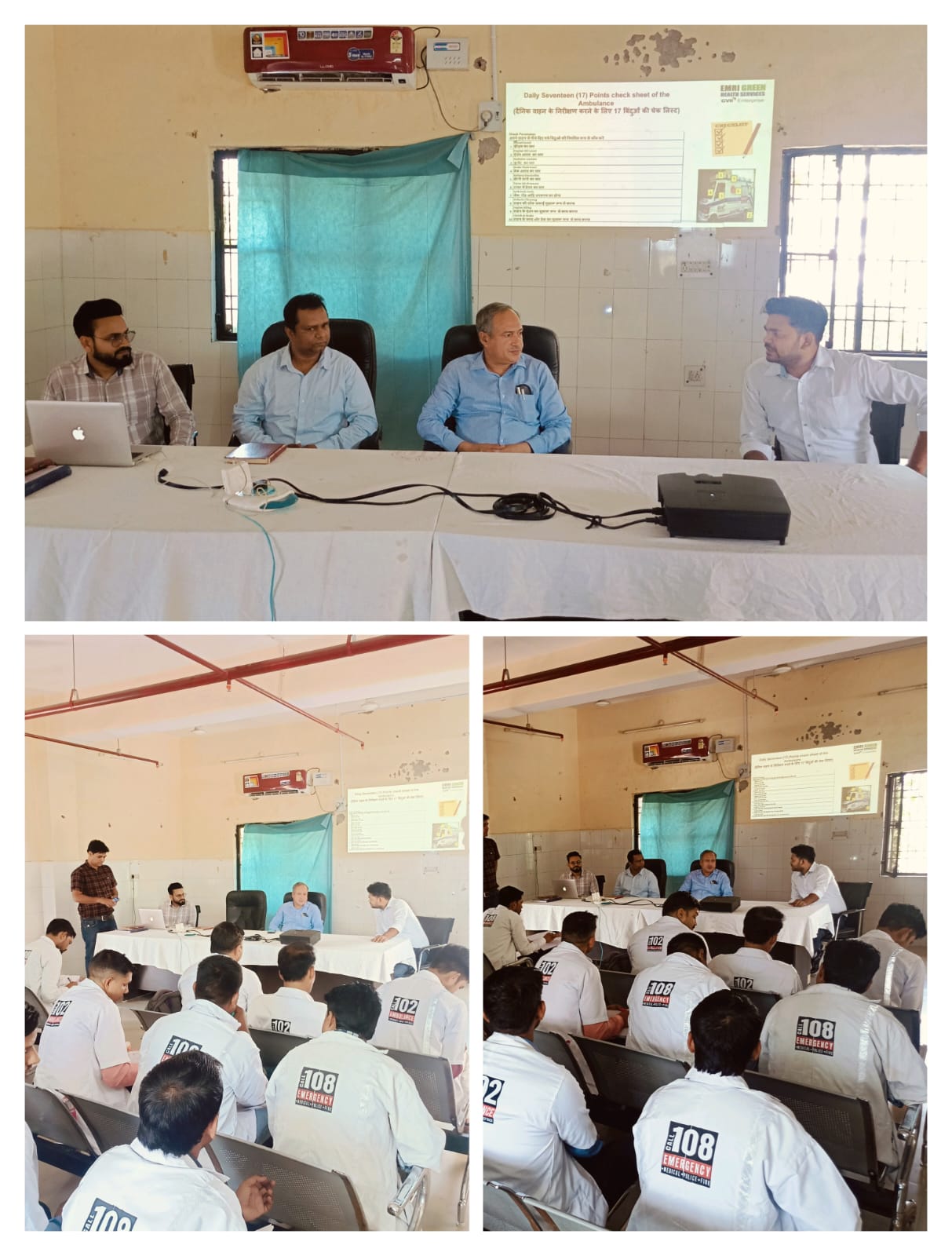 अलीगढ़-एम्बुलेंस सेवा को बेहतर बनाने के लिए प्रशिक्षित किए जा रहे एम्बुलेंस कर्मी