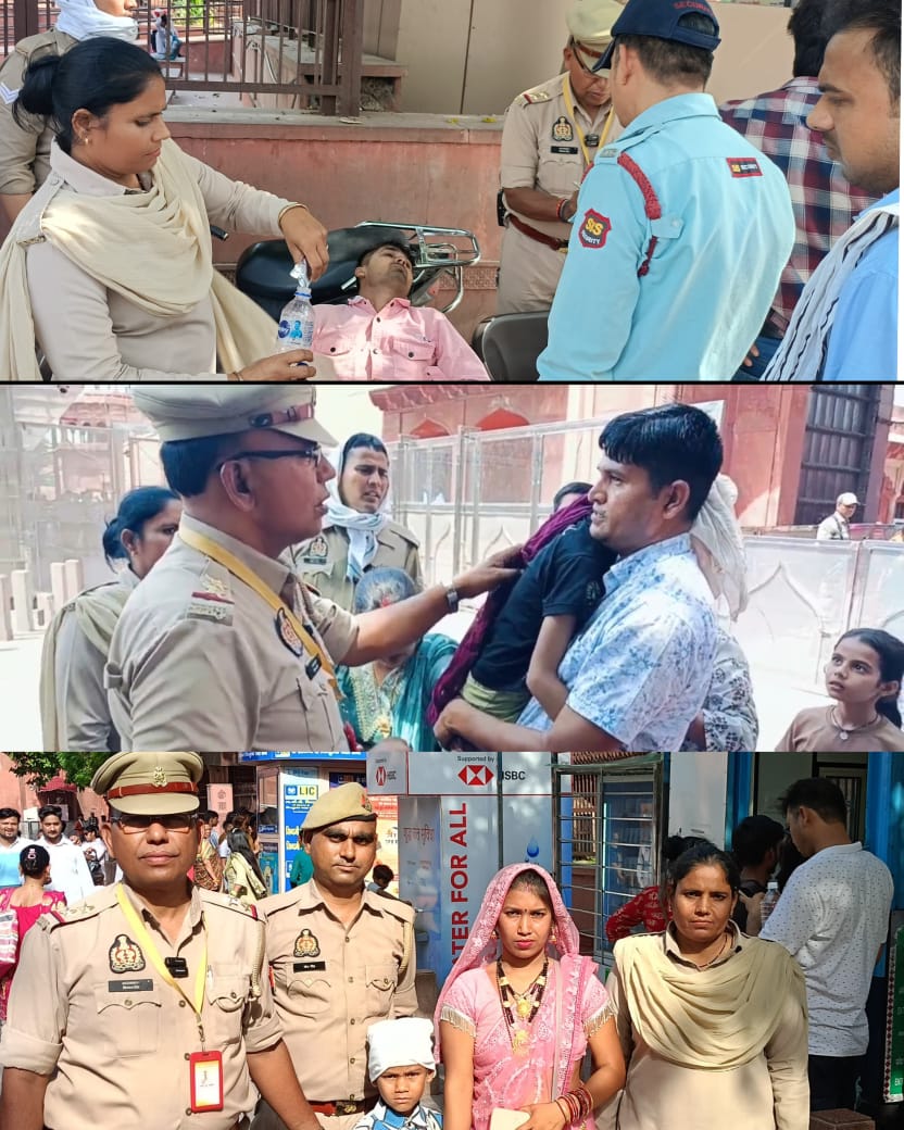 ताजमहल में गर्मी के कहर के बीच ताज सुरक्षा पुलिस बनी मददगार