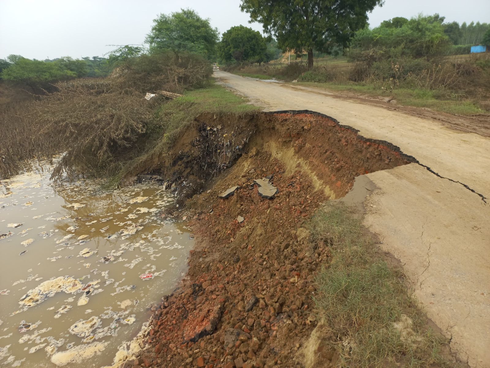 Agra News:चंबल नदी में आई बाढ़ से क्षतिग्रस्त हुआ पिनाहट घाट चंबल मार्ग, चार पहिया वाहनों का आवागमन बंद 